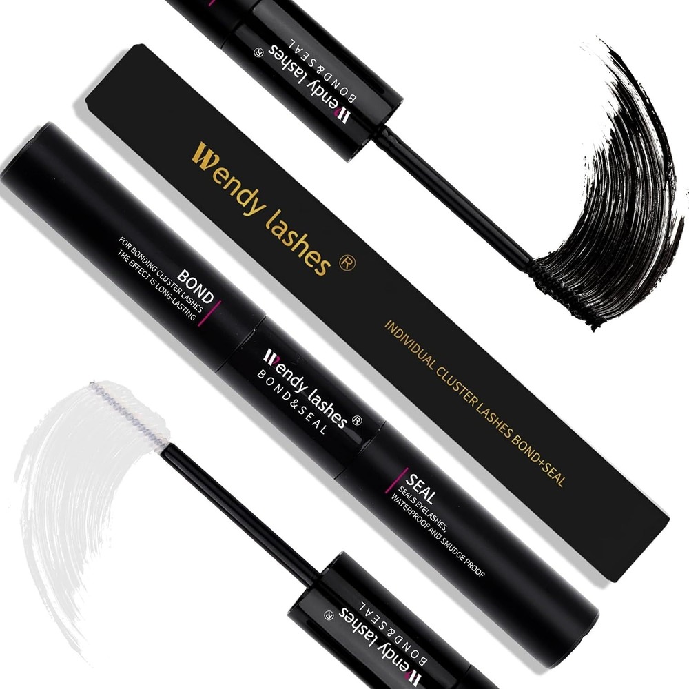 Wendy Lashes 2-in-1 Individual Cluster Lashes Bond Seal Waterproof 0.34 fl oz
